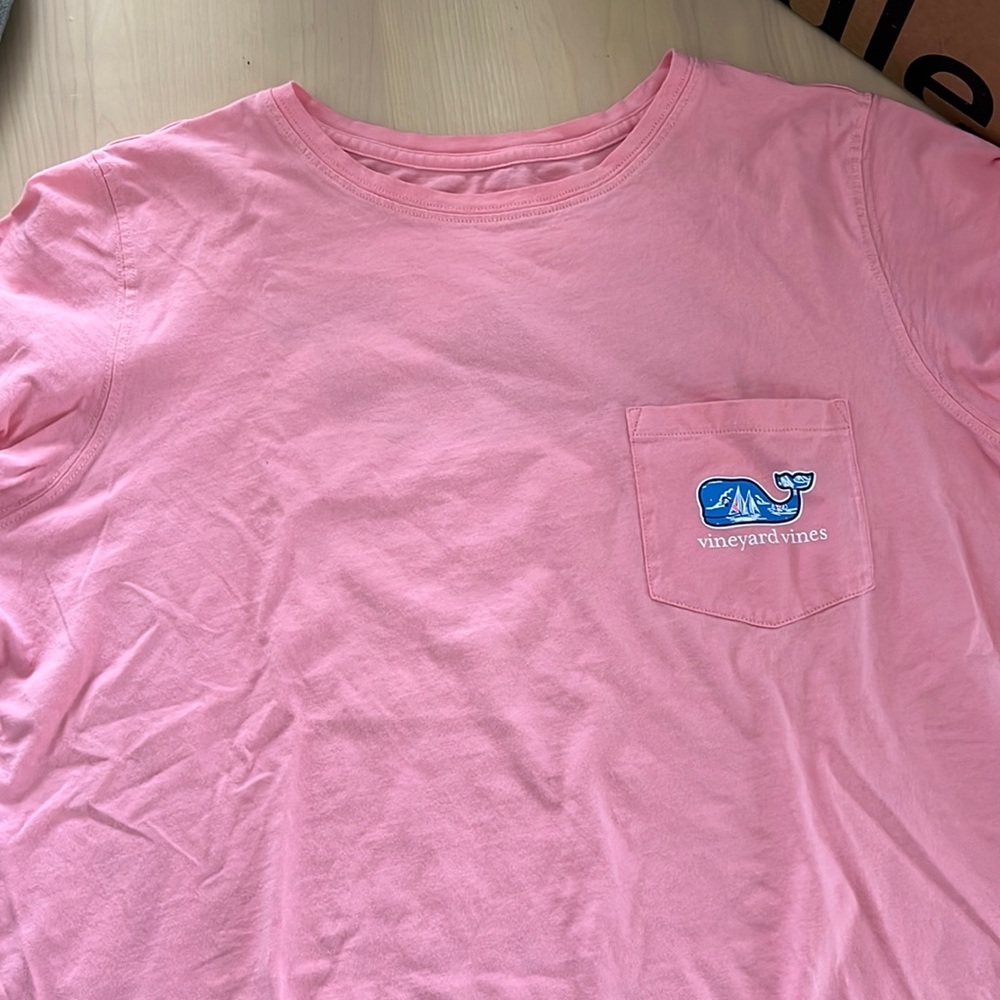 Vineyard Vines Pink Pocket Tee